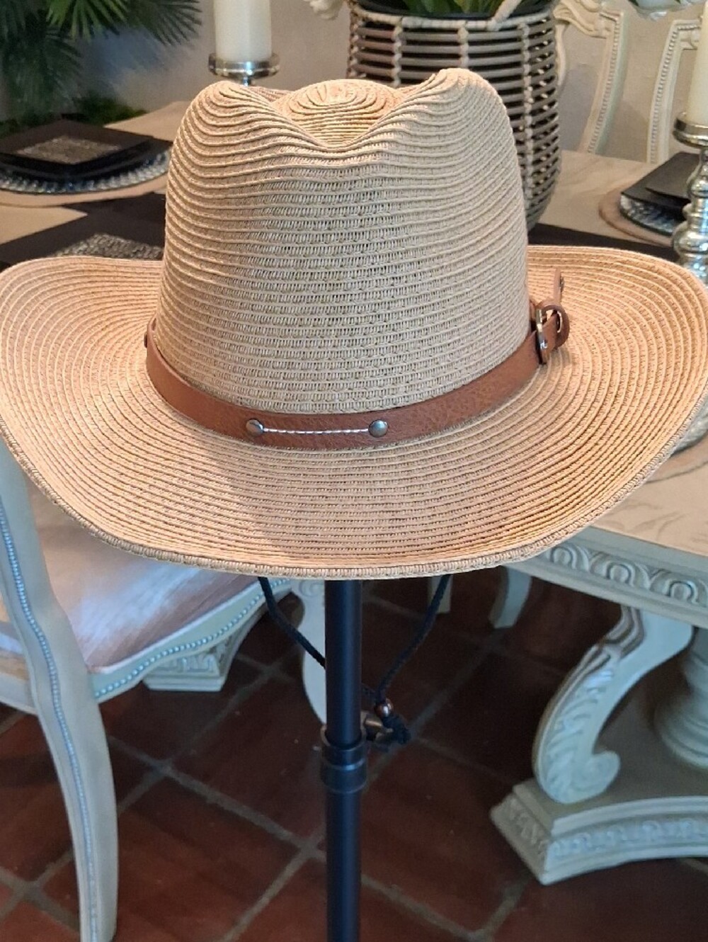 Furtalk Cowboy Hat With Faux Leather Trim L/XL - Picture 3 of 6